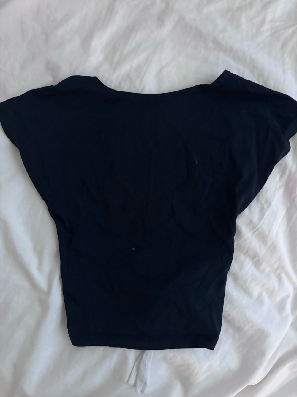 Black Short-Sleeve Boatneck Tee - Women's with bow